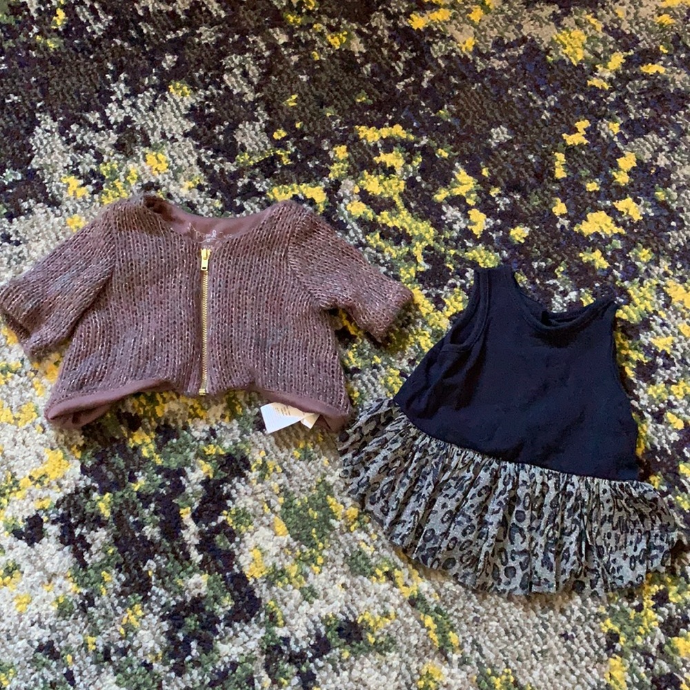 Puppy & Julie sweater cardigan and tunic top set